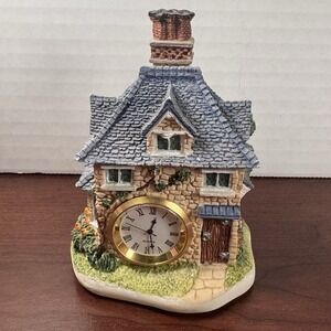 Details Cottage Decorative Desk Clock Ceramic Quartz Battery Powered Traditional